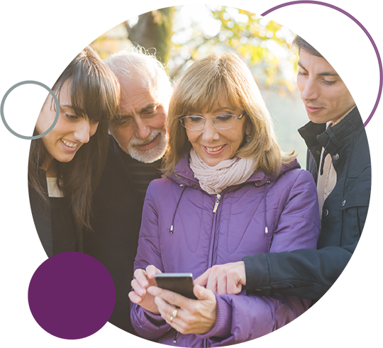 Family looking a phone purchase using the myfortiva credit card