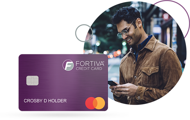 Man making a purchase with a MyFortiva Credit Card