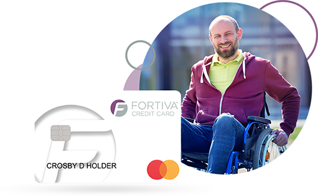 Man smiles after applying for the myfortiva credit card
